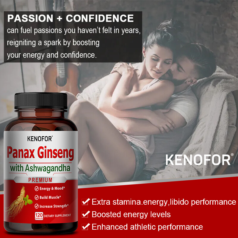 Panax Ginseng 120 Capsules Maca Support Performance Stamina Ability Supplement
