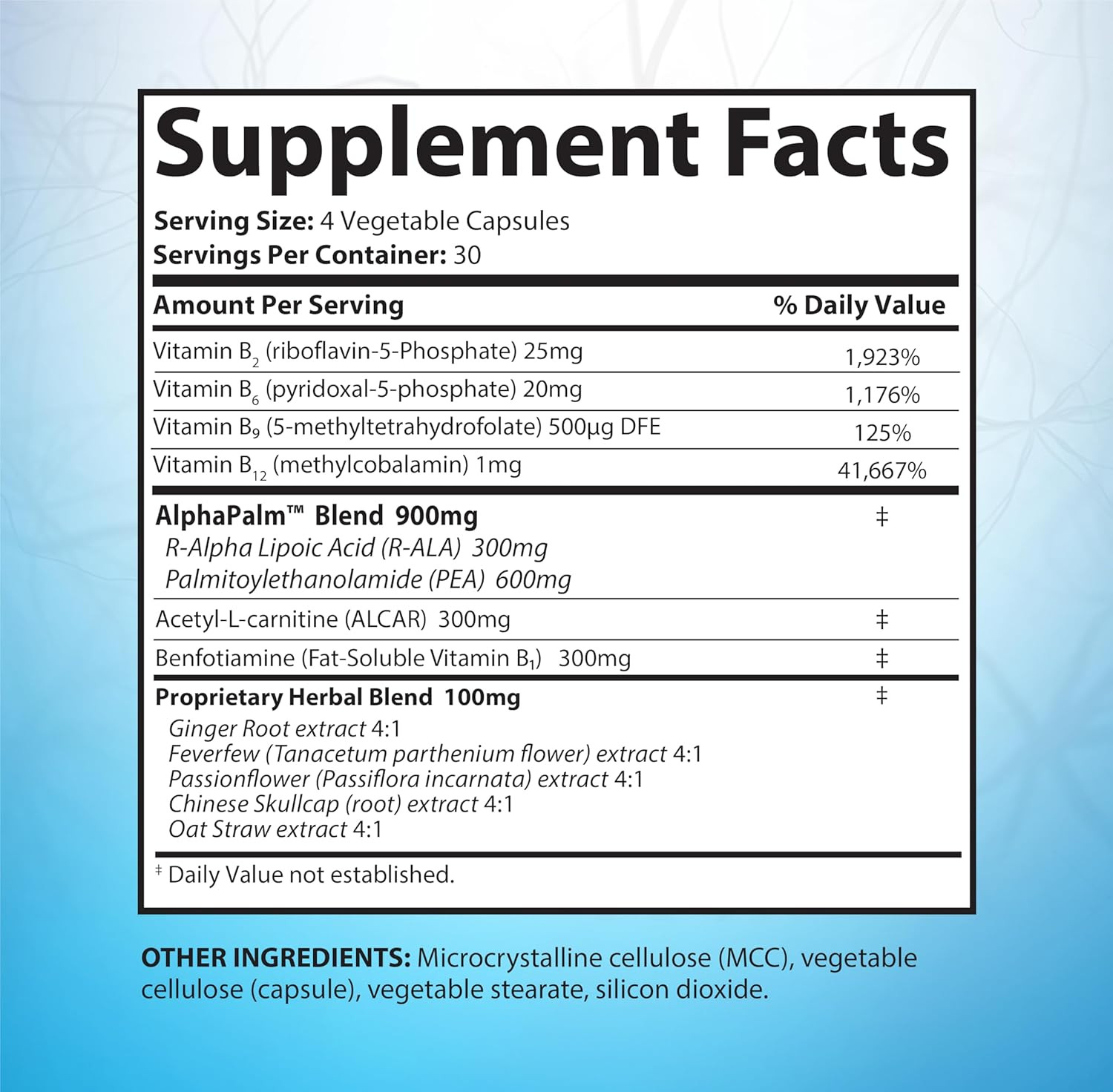 Sciatic Nerve Health Support Supplement – Nerve Support Formula with AlphaPalm