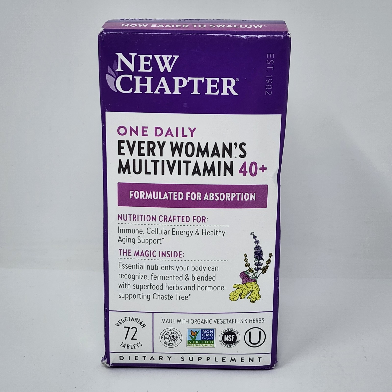 New Chapter Every Woman’s Multivitamin 40+ One Daily, 72 Tablets Exp 02/2027