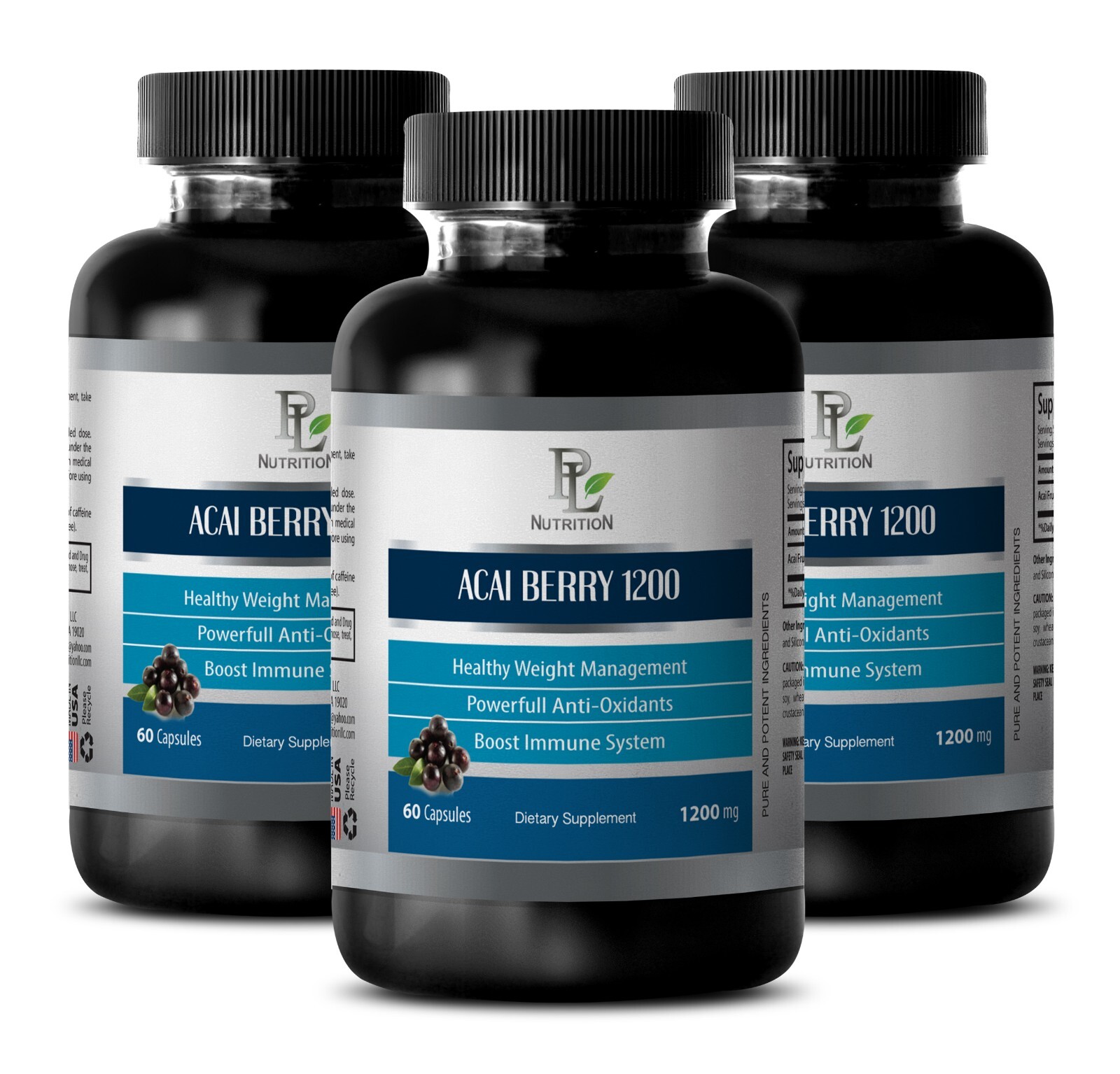ACAI BERRY CLEANSE – Acai Berry Juice Supplement, Detox, Digestion 3Bot