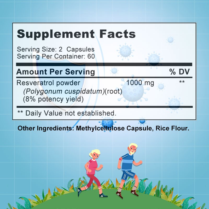 Resveratrol Extract Supplements Supports Joints Nervous System 120 Pills US