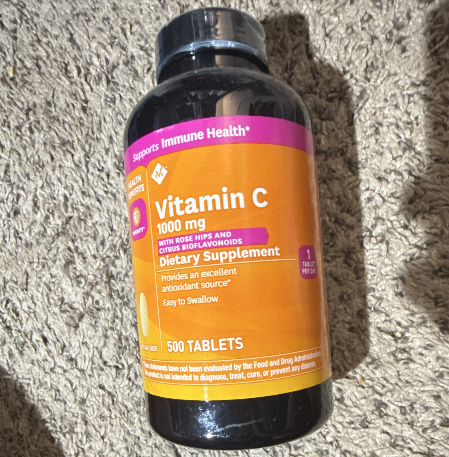 Member’s Mark Vitamin C 1000mg Tablets Rose Hips + Bioflavonoids 500 Vegan