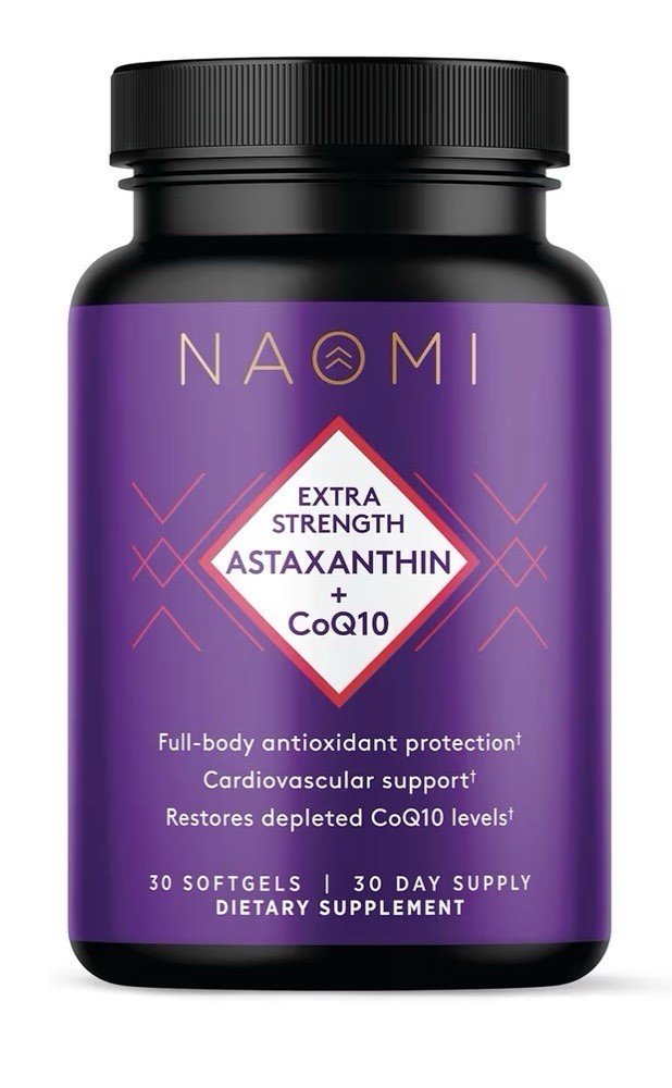 NAOMI Astaxanthin Extra Strength + CoQ10 Cardiovascular Heart Support 30 Softgel