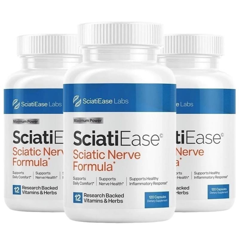 3 Pack SciatiEase Labs Sciatic Nerve Formula 120 Caps