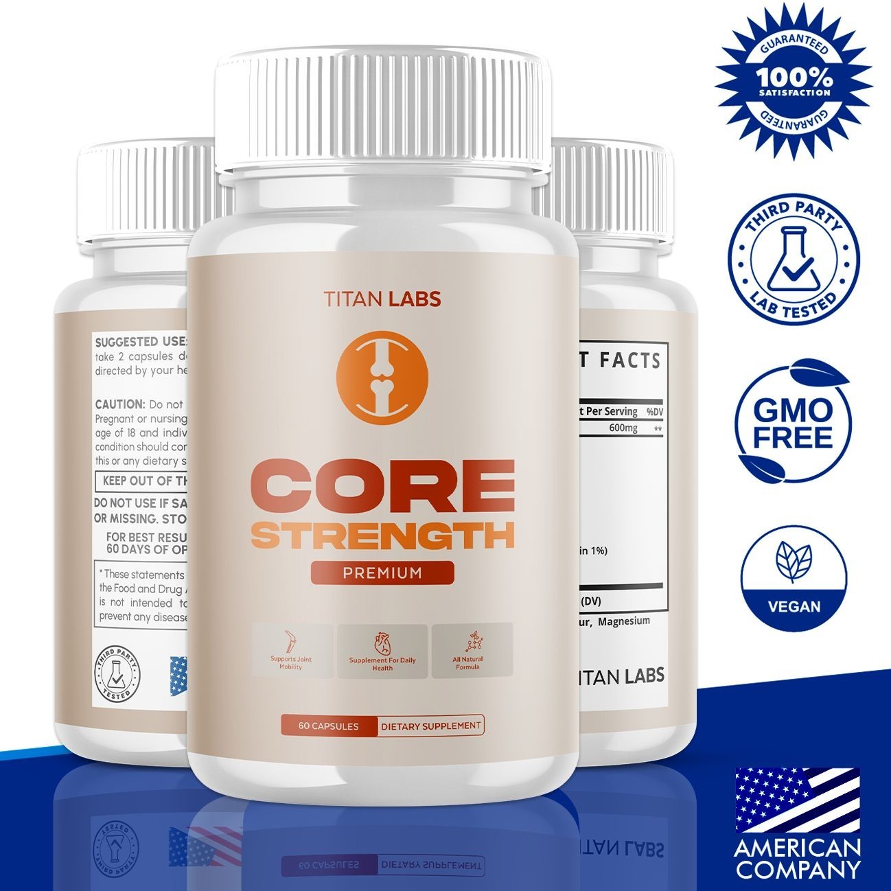 (2 Pack) Core Strength Joint Support Advanced Formula CoreStrength 120 Capsules