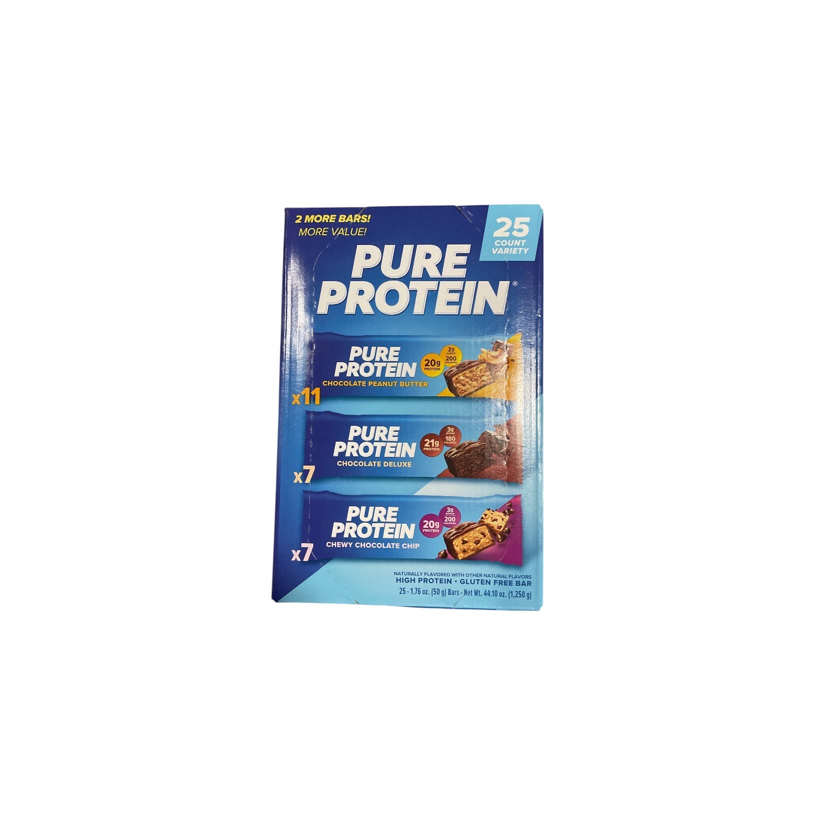 Pure Protein Bars, Variety Pack, 20-21g Protein, (25 Count), 09/10/26
