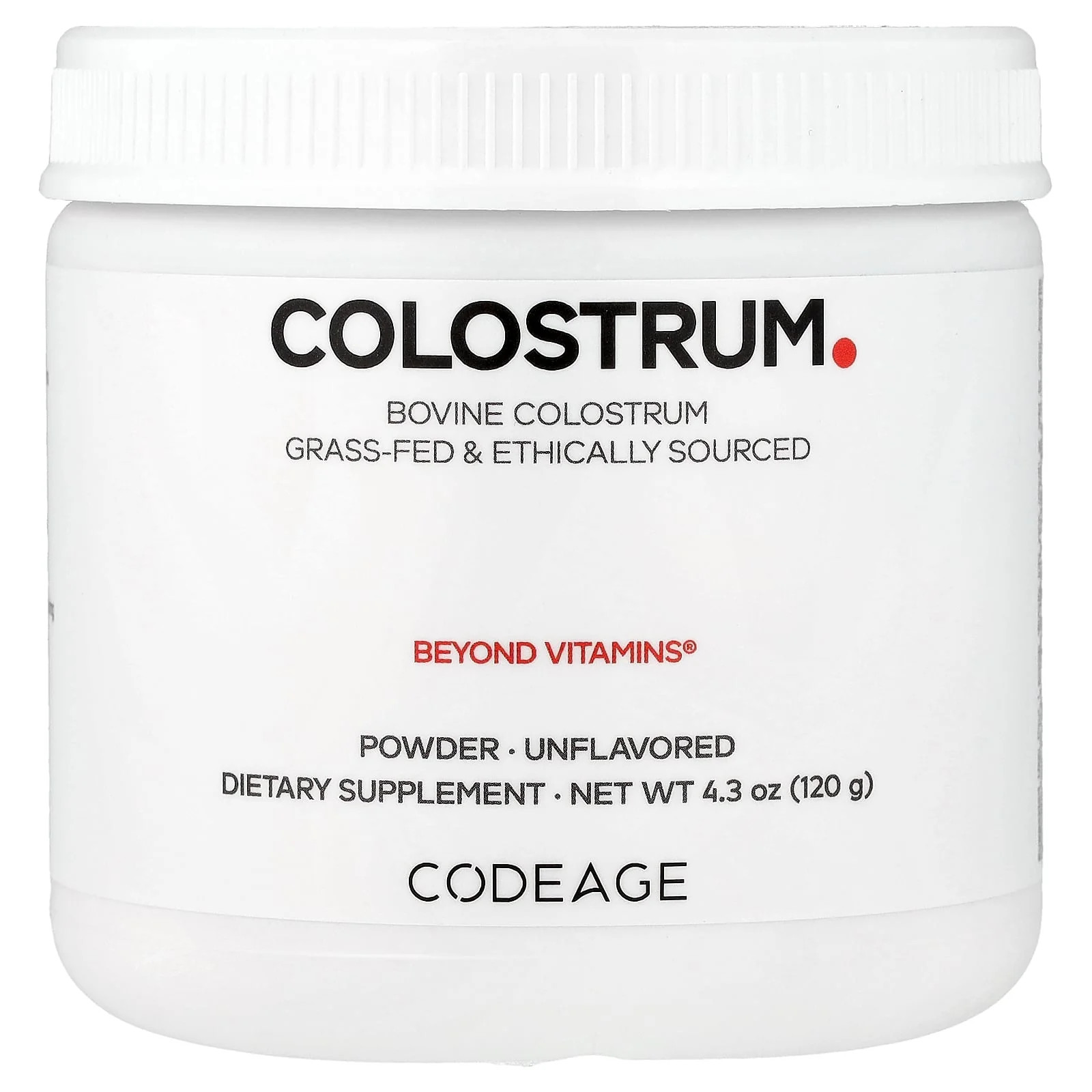 2 X Codeage, Colostrum Powder, Unflavored, 4.3 oz (120 g)