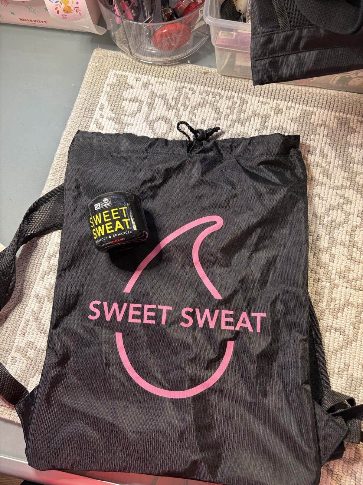 Sweet Sweat 3.5 oz Jar and Drawstring Backpack