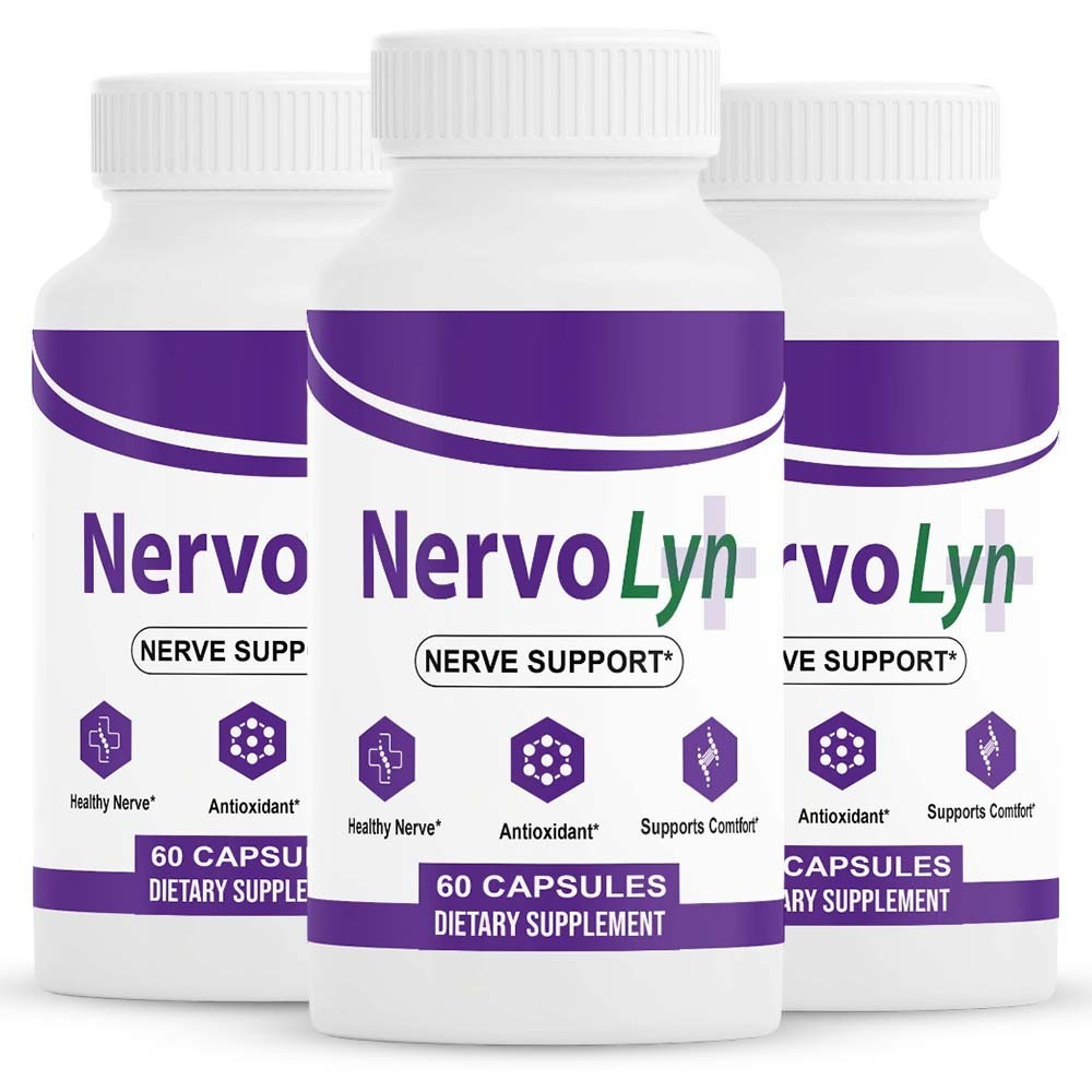(3 Pack) NervoLyn Capsules, All-Natural Nervo Lyn for Nerve Health Support