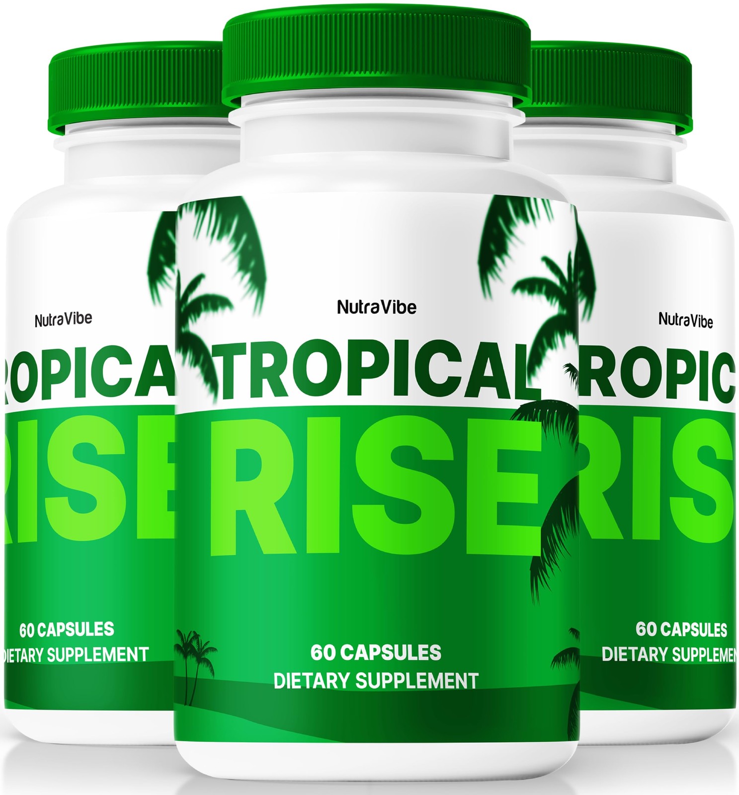 NutraVibe (3 Pack) Tropical Rise, Official Rise 60 Count (Pack of 3)
