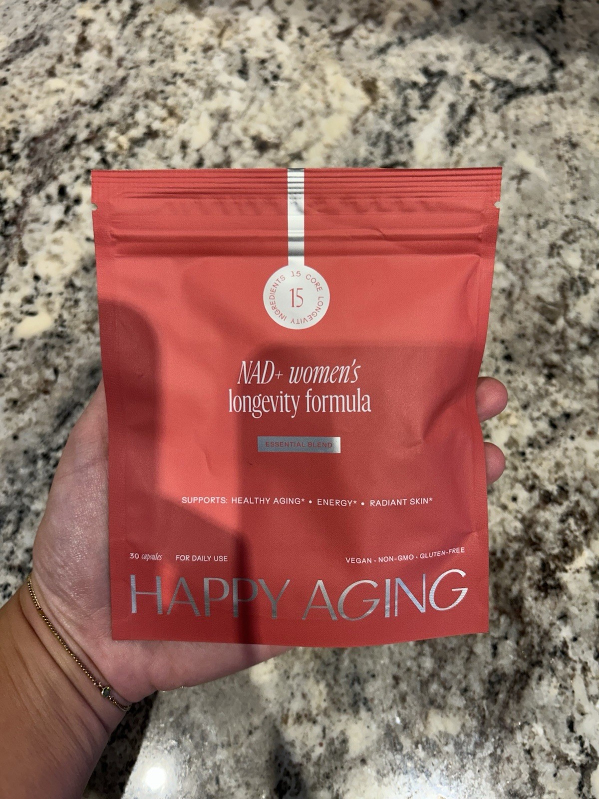 Happy Aging Liposomal NAD+ Women’s Longevity Formula Vegan 30 Veg Capsules