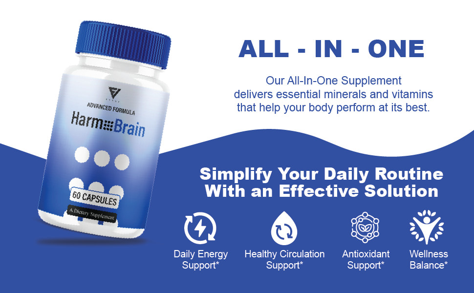 (5 Pack) Harmo Brain Focus Supplement, HarmoBrain Support (300 Capsules)