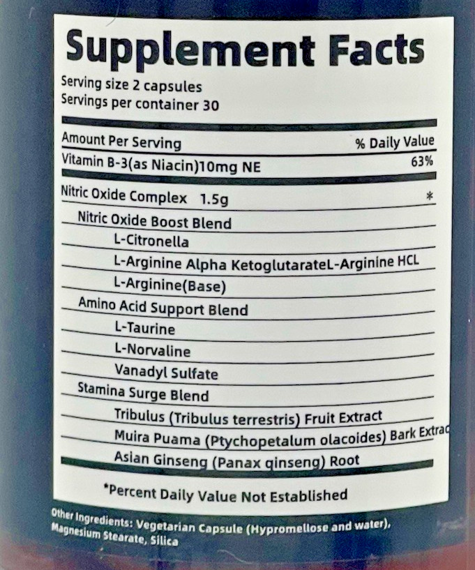 Lot of 3 Langansto Nitric Oxide Booster 1500mg 180 Caps 90 Day Supply Ex 9/2026