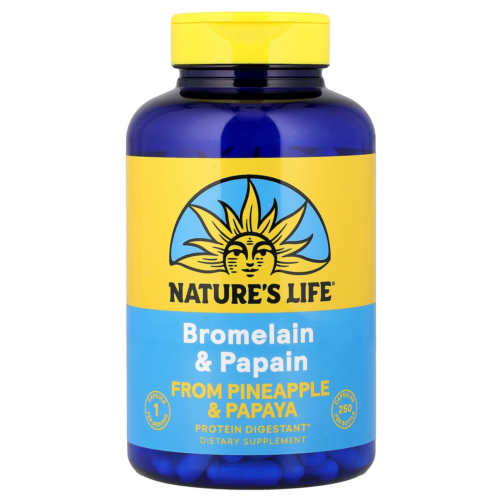2 X Nature’s Life, Bromelain & Papain, 250 Capsules