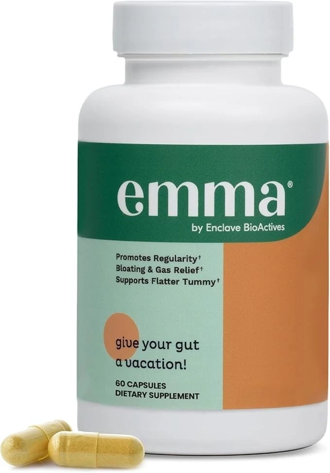 Emma by Enclave BioActives Gas Relief Digestive Support Supplement 60 Capsules