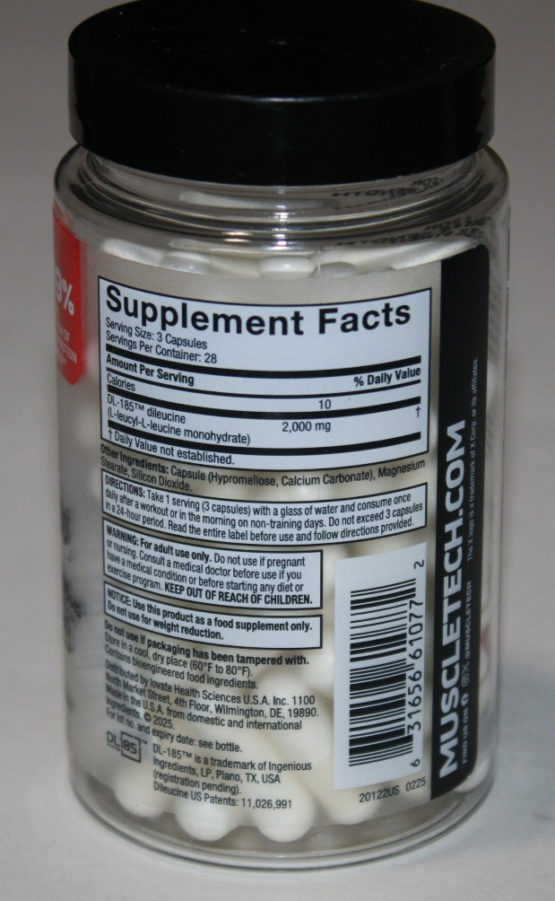 MuscleTech Muscle Peptide 185 Strength and Muscle Growth 84 Veg Capsules NEW