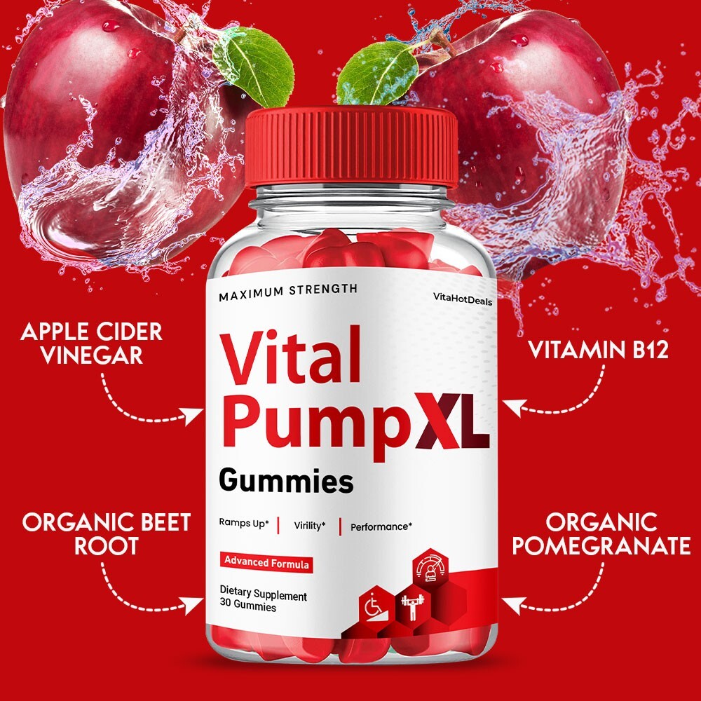 Vital Pump XL Gummies for Men, Max Strength, VitalPump XL Supplement (1 Pack)