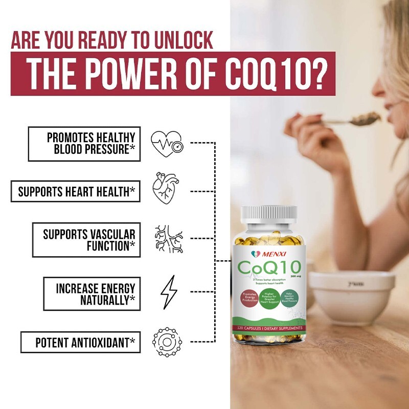 Coenzyme Q-10 COQ 10 Caps Heart Health Support, Increase Energy & Stamina 2Packs