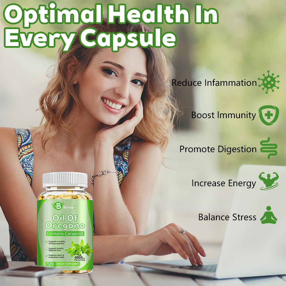Oregano Oil 4000mg 120 Softgels Capsules Pills Contains Carvacrol Immue Support