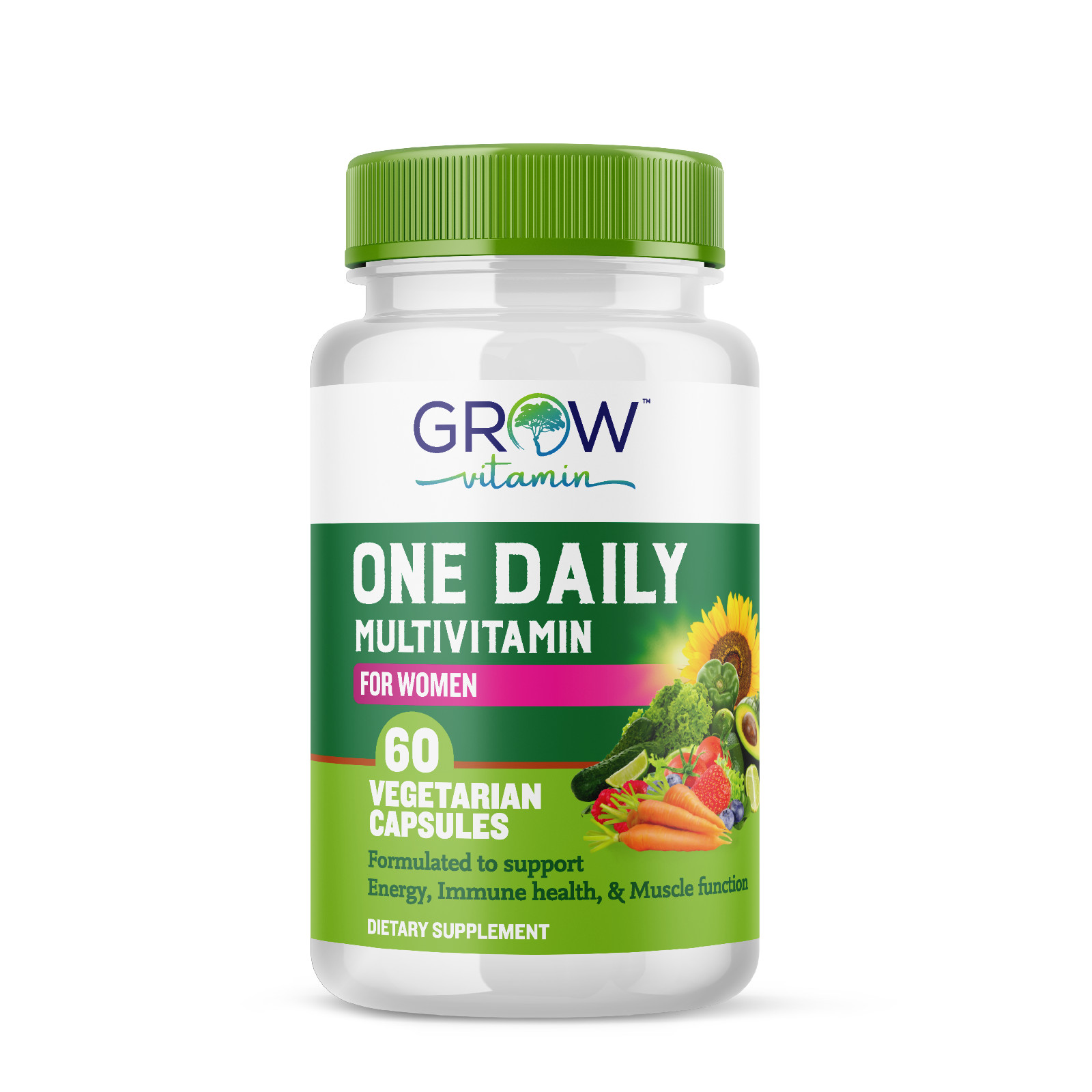 grow vitamin One Daily Multivitamin for Women – Energy Support – Whole Food S…