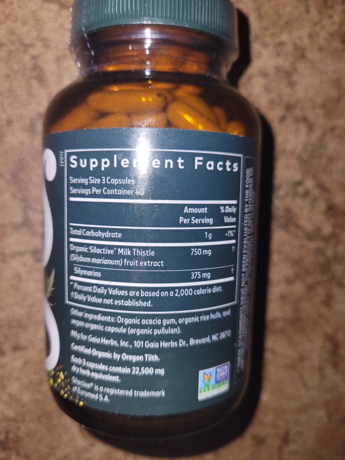 Gaia Herbs Milk Thistle- 120 Vegetarian Caps Exp 7/2027 Liver Detox