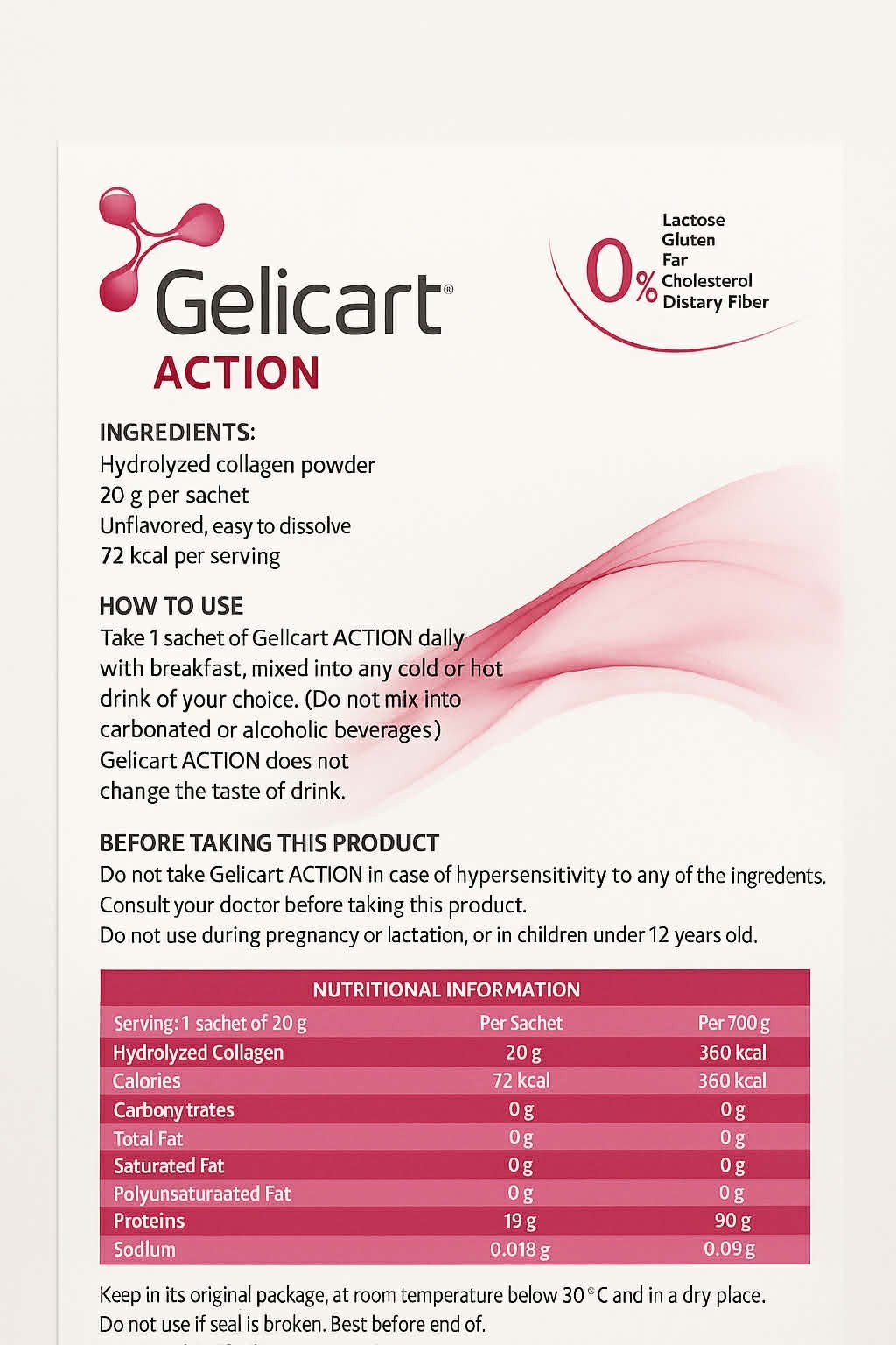 Gelicart ADVANCE Hydrolized Collagen 100% From Mexico