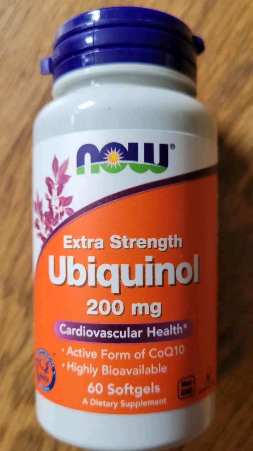 NOW FOODS Ubiquinol Extra Strength 200 mg 60 Softgels Exp.7/26 Low Price