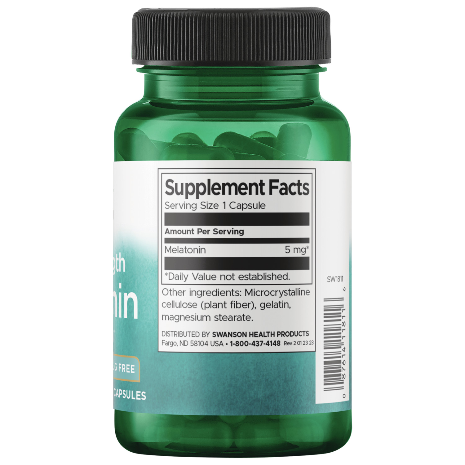 Swanson Extra Strength Melatonin – 100% Drug Free 5 mg 60 Caps