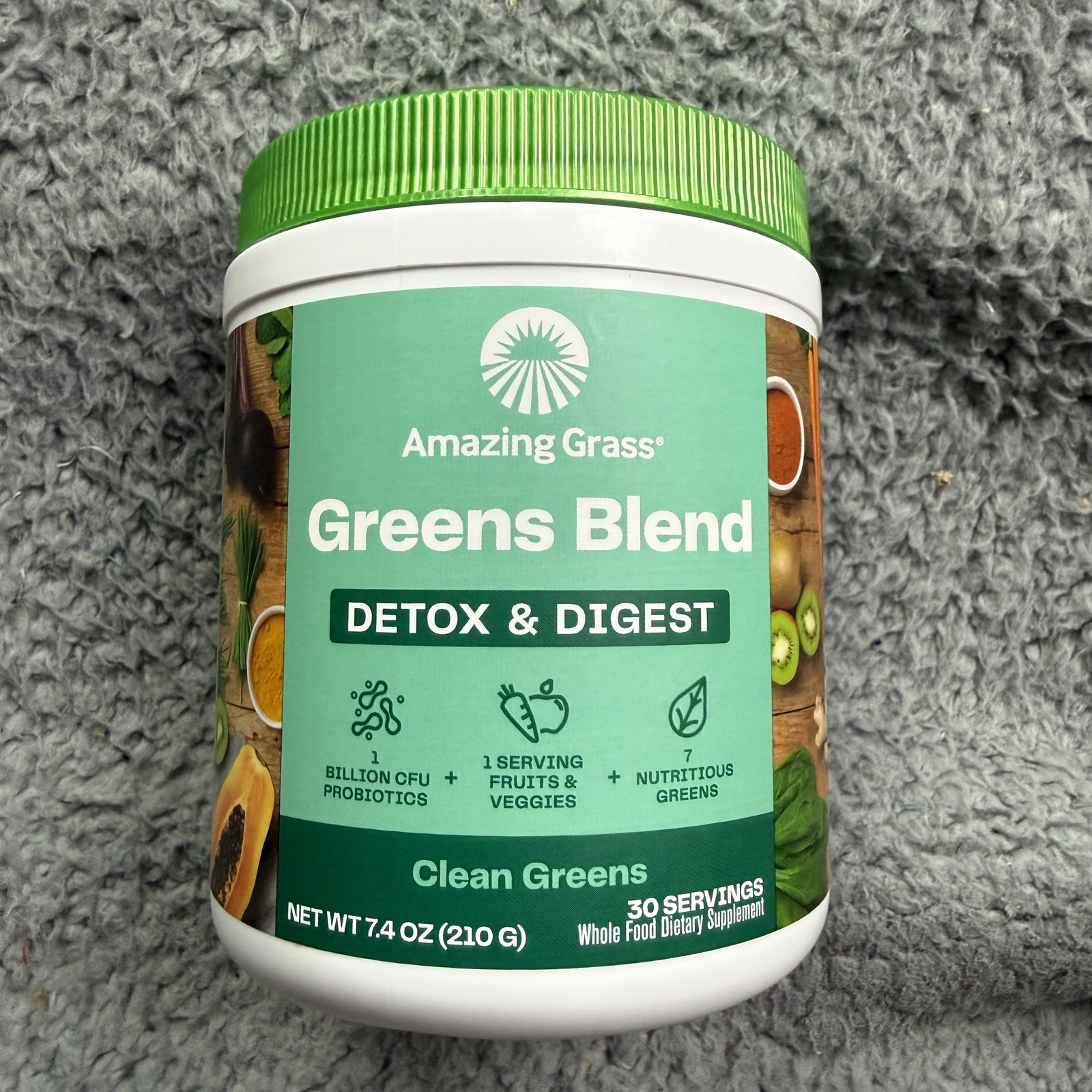 Amazing Grass Greens Blend Detox & Digest Powder 7.4oz 30 Servings Clean Greens