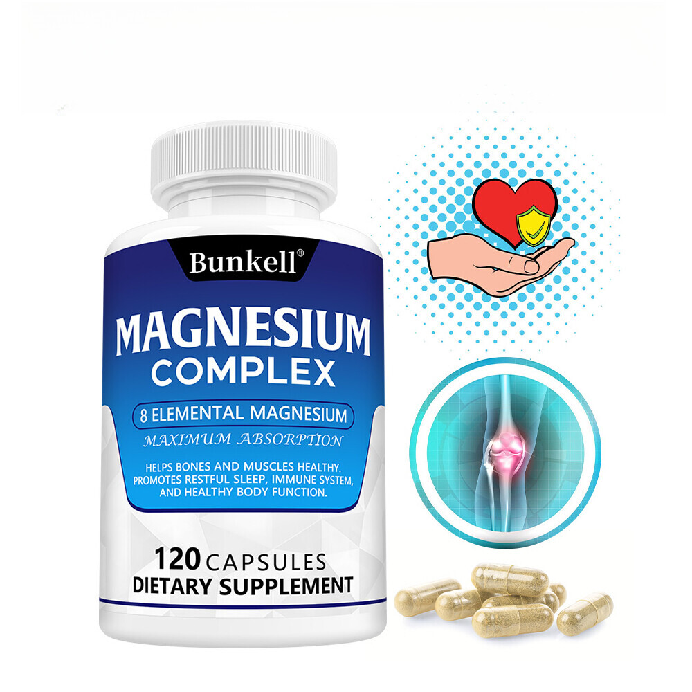Magnesium Complex 1000mg 8 Elemental Magnesium 120 Capsules Bone Joint Health
