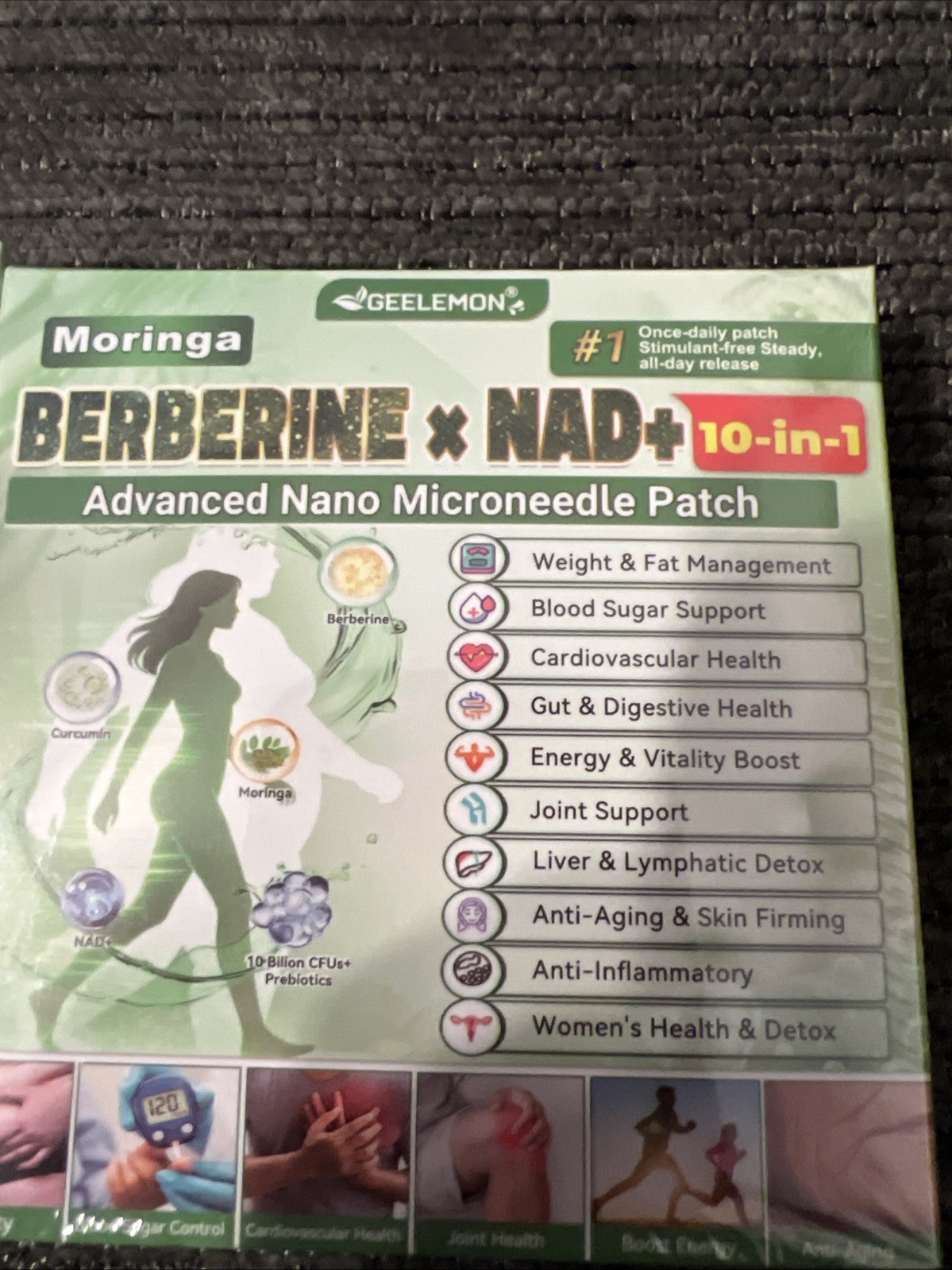 Moringa Berberine 10 In1 Advanced Nano Microneedle Patch 7 Pcs / 3 Boxes