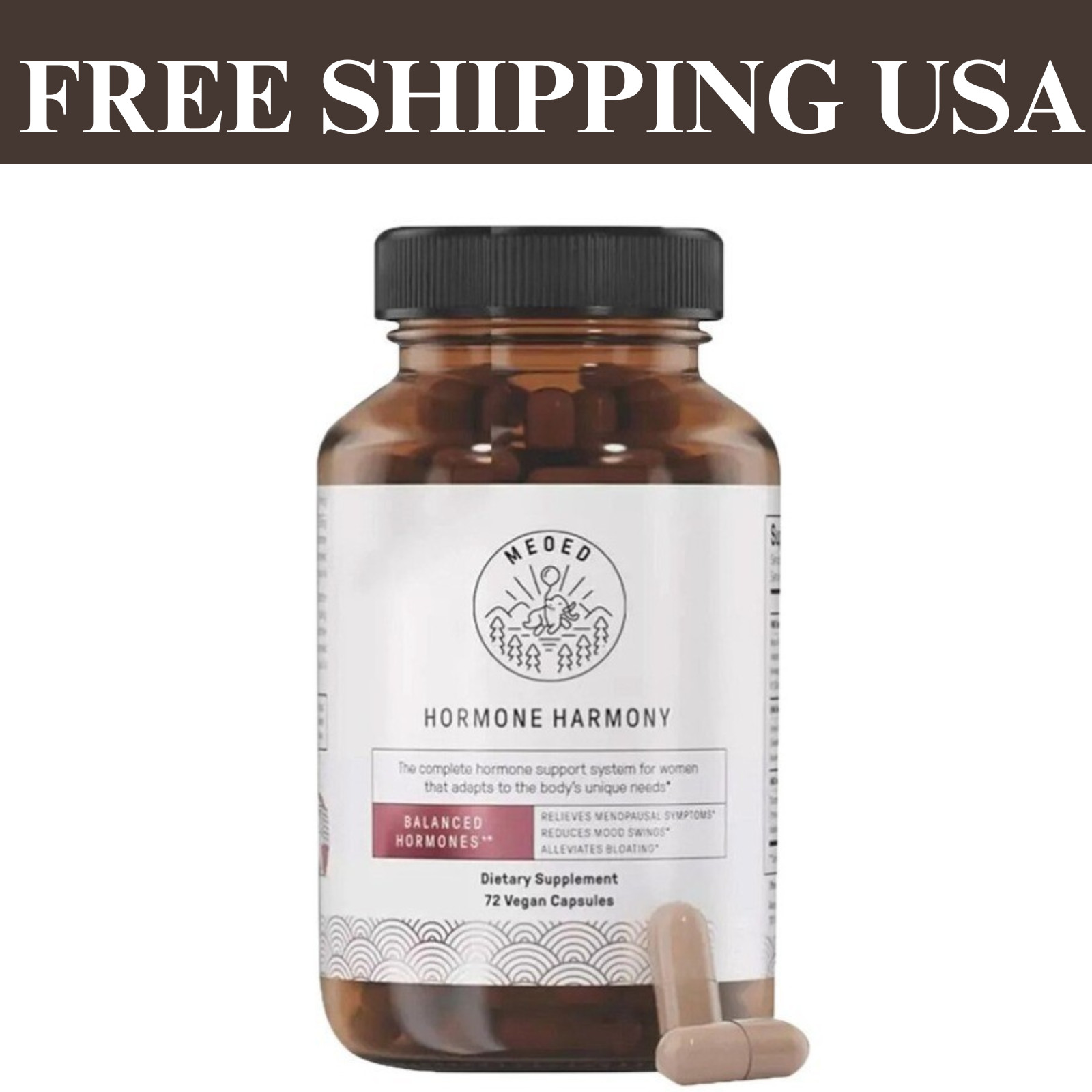 Happy Mammoth Hormone Harmony organic Hormonal Support for Women 72 Capsules