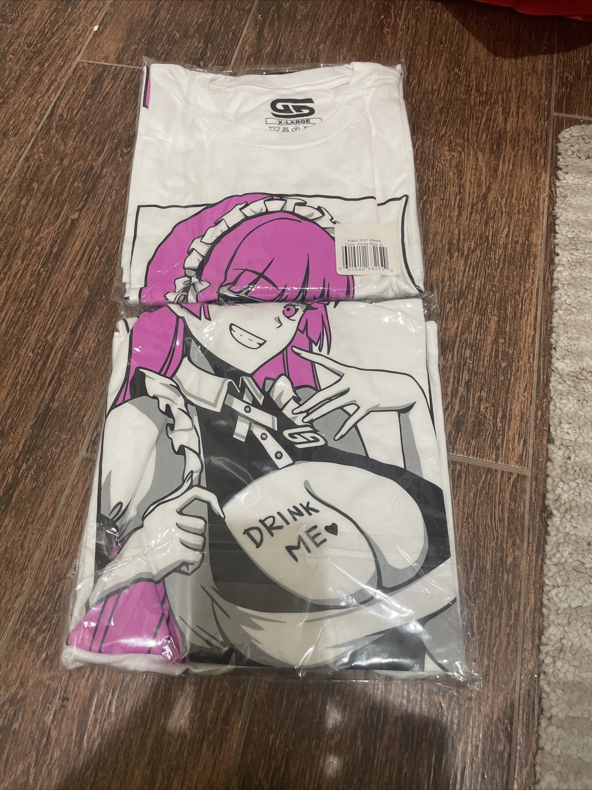Waifu XL TSHIRT S3.8 MILKERS Limited Edition White Gamer Supps