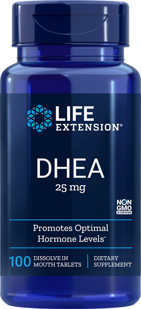 Life Extension DHEA 25 mg, 100 dissolve-in-mouth tablets