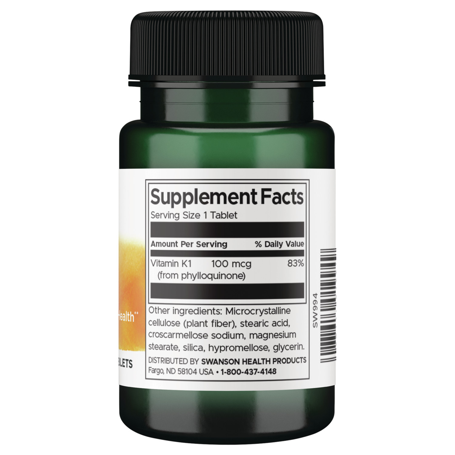 Swanson Vitamin K-1 100 Mcg 100 Tablets