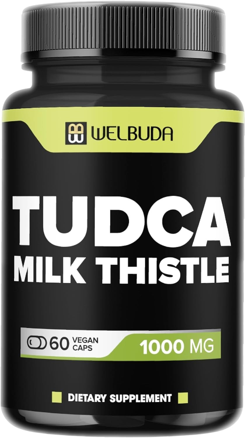 1000Mg Tudca Supplement with Milk Thistle Extract – 60 Vegan Capsules – Support