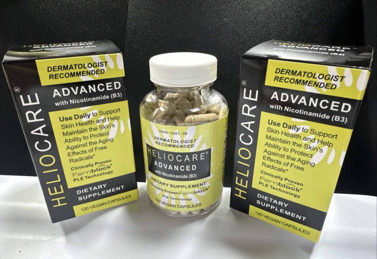 2x NEW Heliocare Advanced Niacin B3 for Healthy Skin 120ct Fernblock-PLE 07/2026