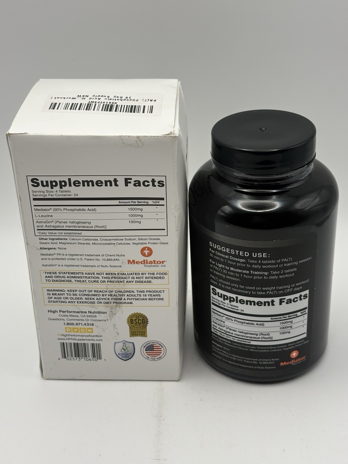 High Performance Nutrition Pa(7) Vegetarian Tablets 96 Count 06/2026 New Sealed