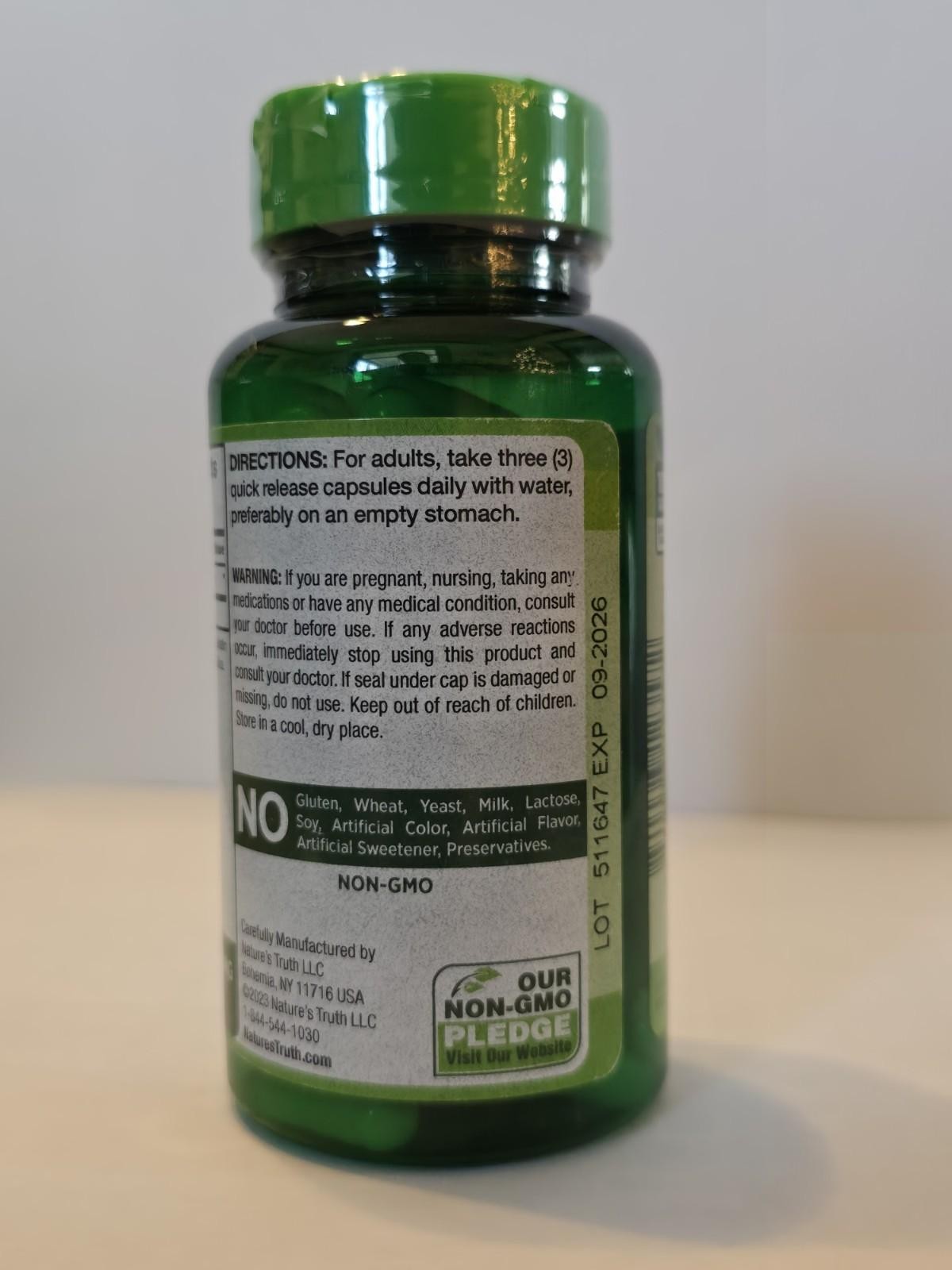 Nature’s Truth Taurine Supplement | 1500Mg | 90 Capsules 09/2026
