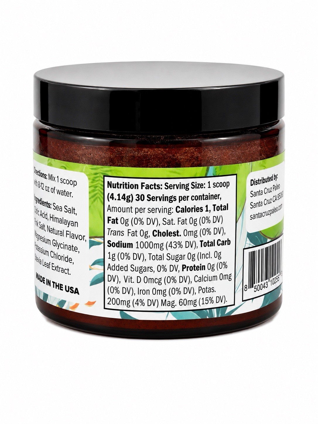 Santa Cruz Paleo Kiwi Electrolytes Powder 30 Servings 4.4 oz Keto Paleo Sealed