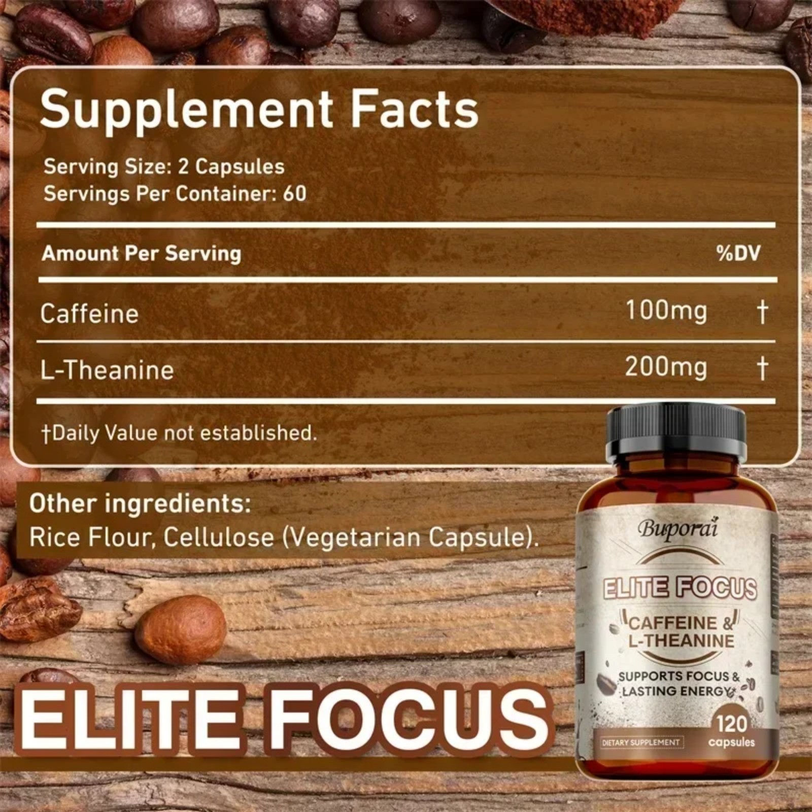 Elite Focus 240pcs – Brain Health, Reduce Fatigue, Enhance Memory and Focus