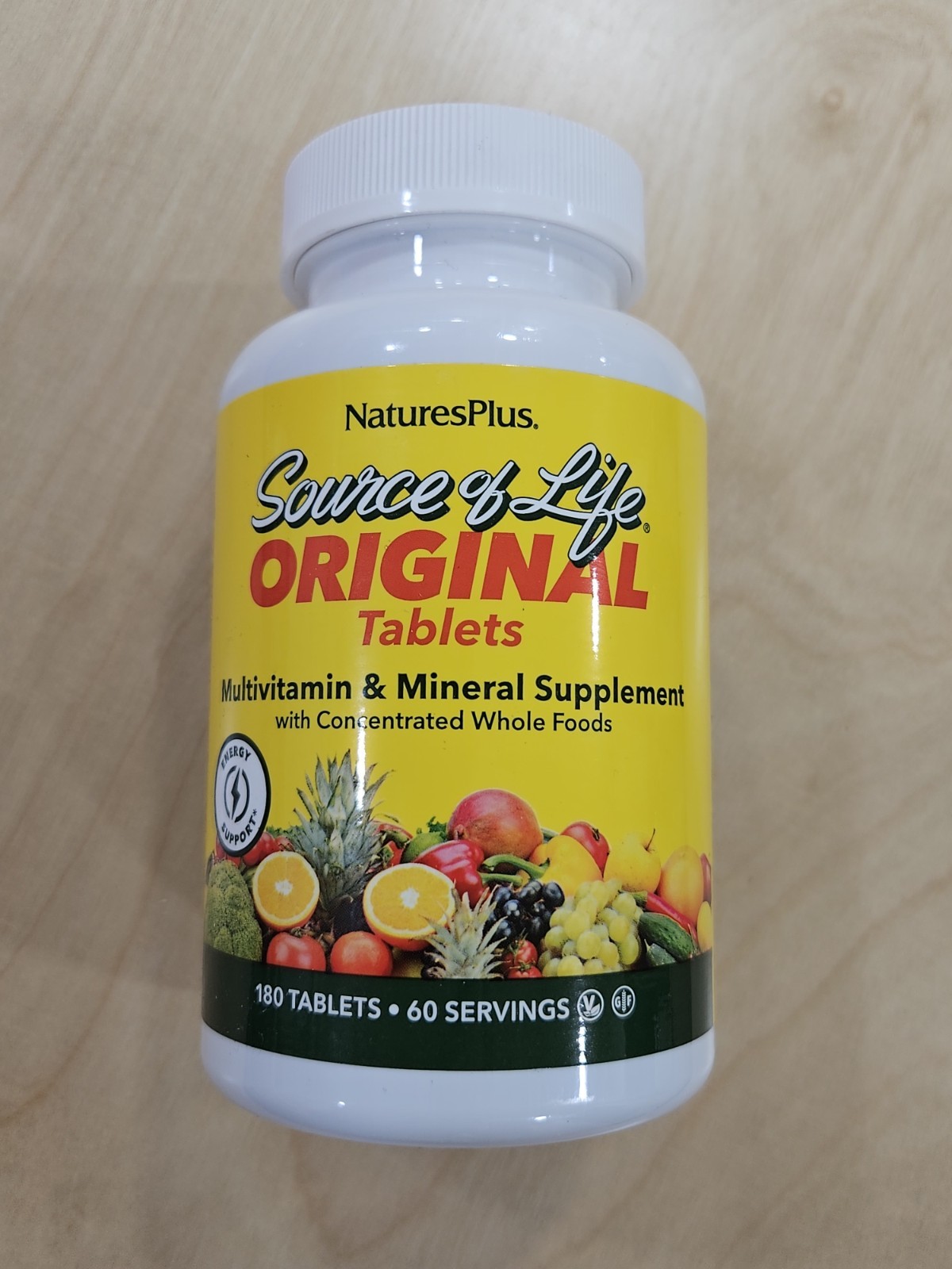 Nature’s Plus Source of Life Multi-Vitamin & Mineral Supplement 180 Tabs Ex 2028