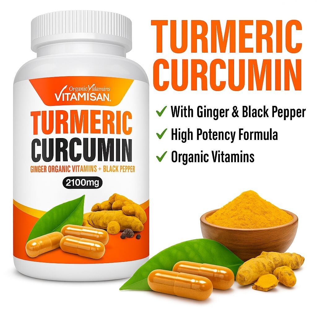 TURMERIC 95% CURCUMIN EXTRACT TUMERIC BLACK PEPPER ANTIOXIDANT BEST 240 caps