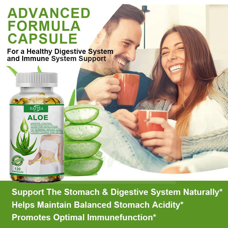 Aloe Vera Extract 5000mg 120 Capsules,Boost Metabolism Supplement