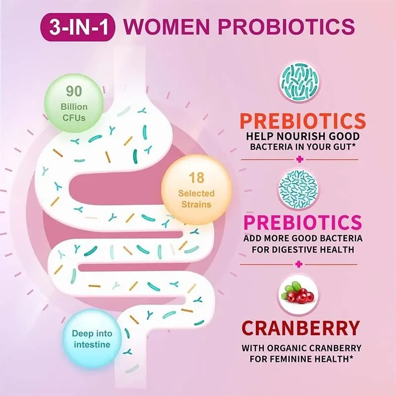 Women’s Probiotic 240pcs,Aids Digestion,Promote Intestinal Health,Provide Energy