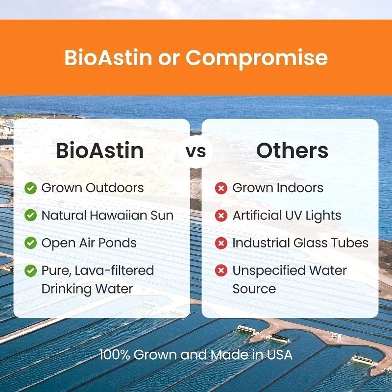 BioAstin Hawaiian Astaxanthin Gummies 12mg 60 Count Antioxidant Immune Skin Eye