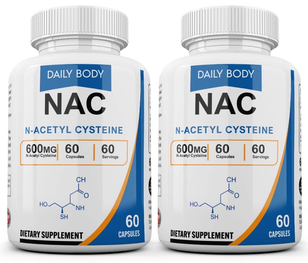 120 Vegan Capsules Non-GMO N-Acetyl L-Cysteine (NAC) 600mg