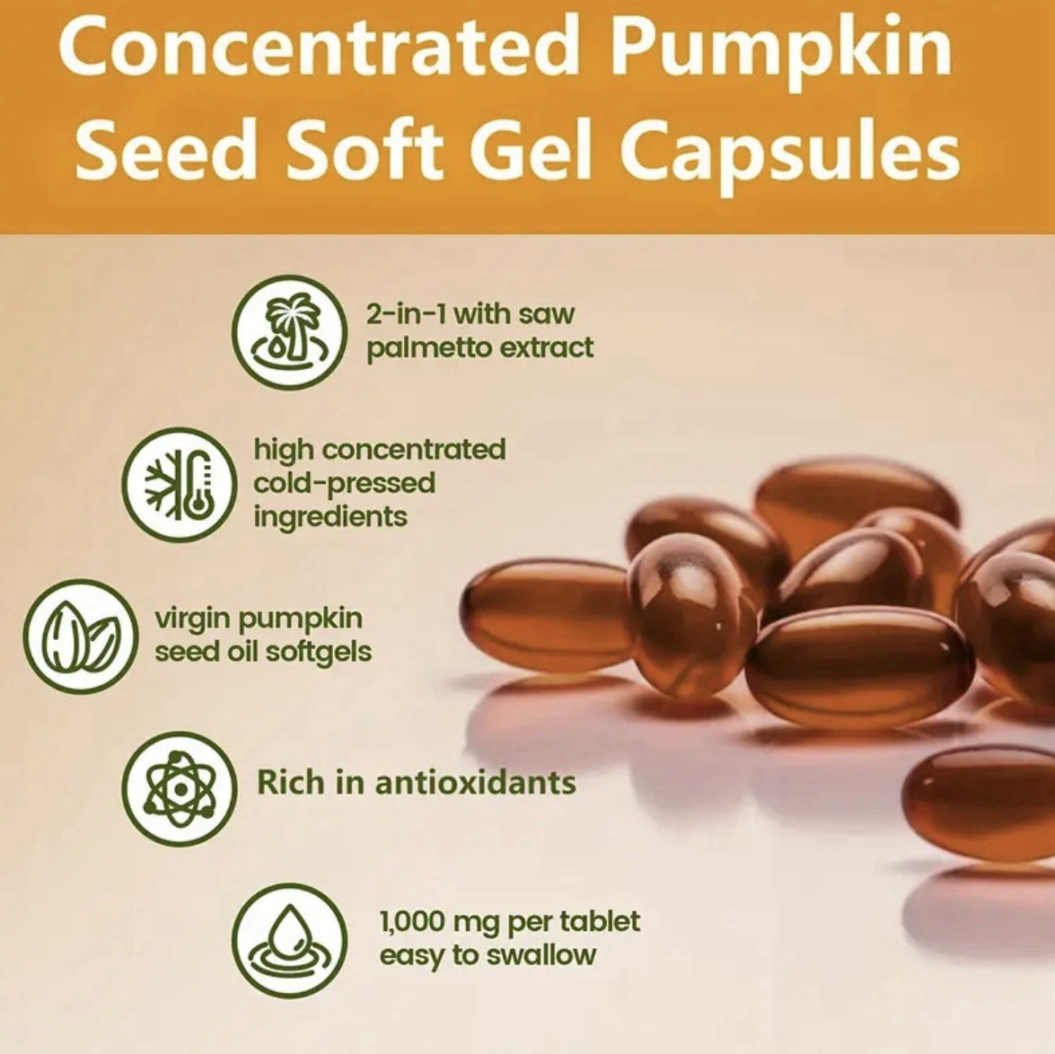 2X Pumpkin Seed Oil Saw Palmetto 3000mg-Bladder Health, Immune Support 300 Pills