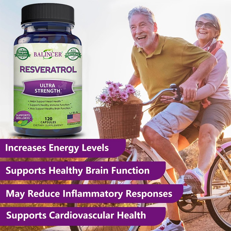 Resveratrol Extract Supplements Supports Joints Nervous System 120 Pills US