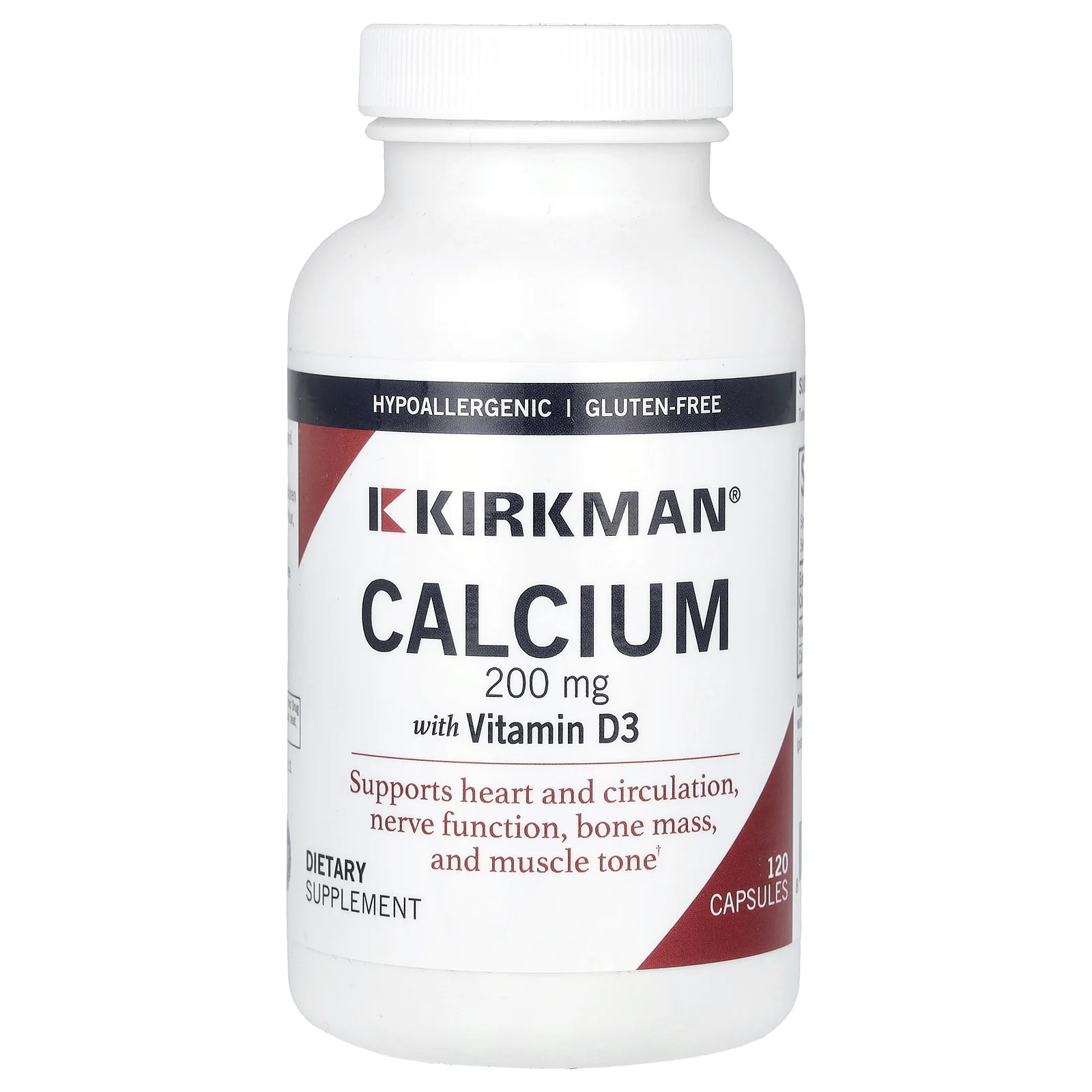 2 X Kirkman Labs, Calcium With Vitamin D3, 120 Capsules